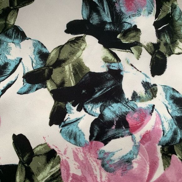 Vince Camuto Arctic Floral Ruffle 1 shoulder Dress - Picture 7 of 8